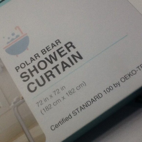 brand new Marmalade-brand 72x72-inch Shower Curtain POLAR BEAR + STARS - Picture 4 of 9